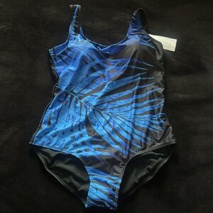 Meet curve swimsuit tropical blue